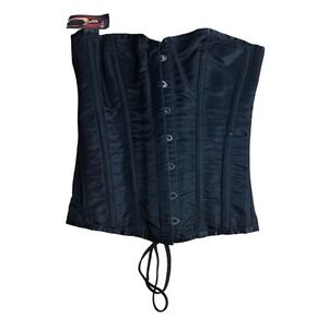 Leatherotics Black Corset Top Size 26 Style 1919 Lace Up Club Party